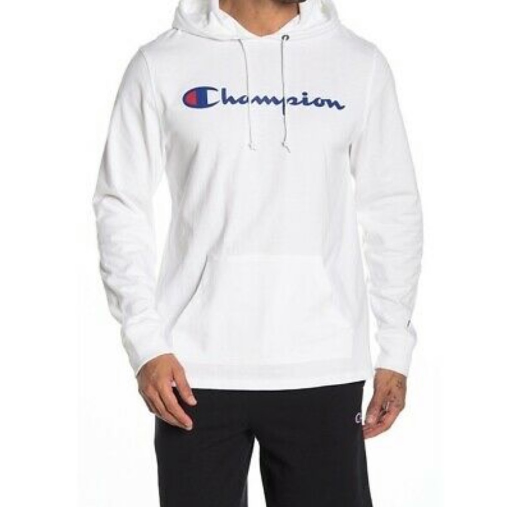 Champion Heavyweight Jersey Hoodie Men's White - Picture 4 of 5